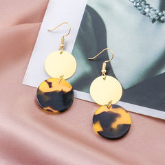 BICUX Vintage Acrylic Statement Drop Earrings for Women 2019 Fashion Jewelry Korean Metal Geometric Gold Hanging Dangle Earring