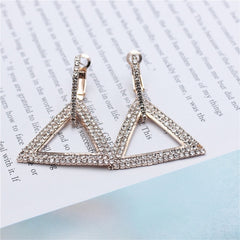 New design creative jewelry high-grade elegant crystal earrings round Gold and silver earrings wedding party earrings for woman