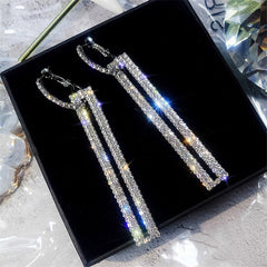 New design creative jewelry high-grade elegant crystal earrings round Gold and silver earrings wedding party earrings for woman