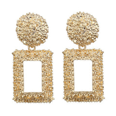 2019 Vintage Earrings Large for Women Statement Earrings Geometric Gold Metal Pendant Earrings Trend Fashion Jewelry