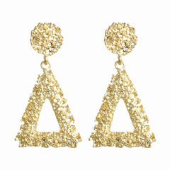 2019 Vintage Earrings Large for Women Statement Earrings Geometric Gold Metal Pendant Earrings Trend Fashion Jewelry