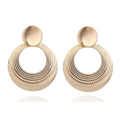 2019 Vintage Earrings Large for Women Statement Earrings Geometric Gold Metal Pendant Earrings Trend Fashion Jewelry