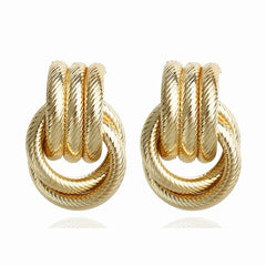 2019 Vintage Earrings Large for Women Statement Earrings Geometric Gold Metal Pendant Earrings Trend Fashion Jewelry