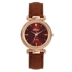 Fashion Women Leather Casual Watch Luxury Analog Quartz Crystal Wristwatch Fashion Casual Female Wristwatch Luxury 2019 Dress#A