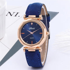 Fashion Women Leather Casual Watch Luxury Analog Quartz Crystal Wristwatch Fashion Casual Female Wristwatch Luxury 2019 Dress#A