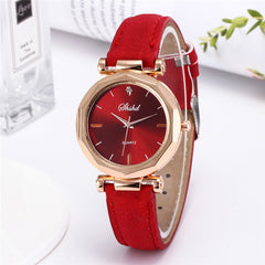 Fashion Women Leather Casual Watch Luxury Analog Quartz Crystal Wristwatch Fashion Casual Female Wristwatch Luxury 2019 Dress#A